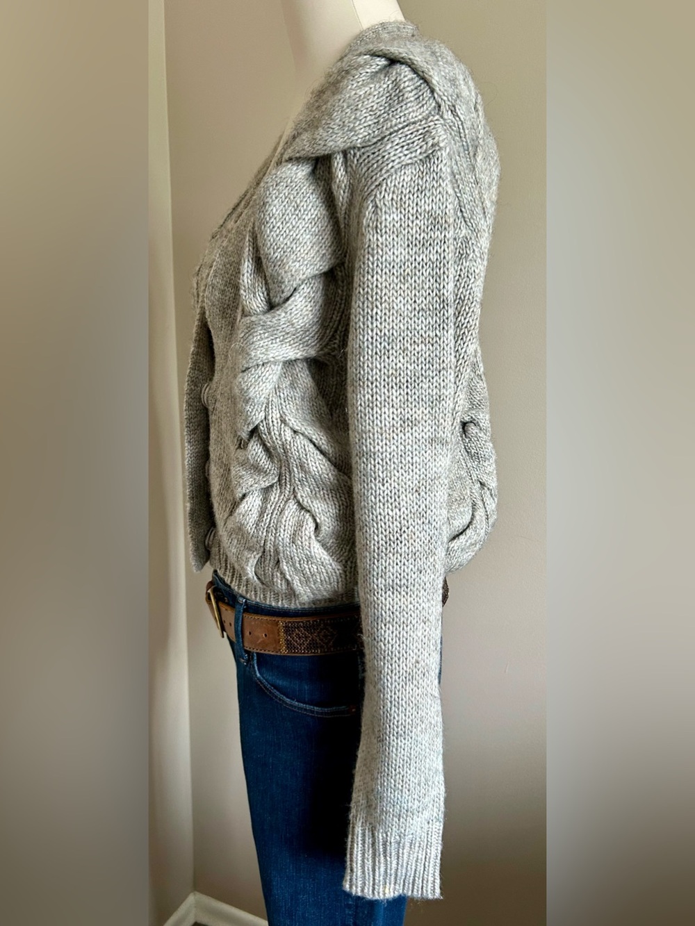White Space by Hudson’s Bay Co. Woven Cable Knit Cardigan - Picture 8 of 15